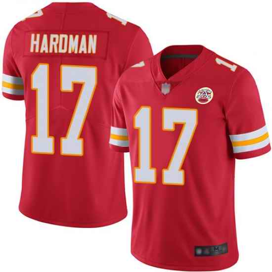 Chiefs 17 Mecole Hardman Red Team Color Men Stitched Football Vapor Untouchable Limited Jersey